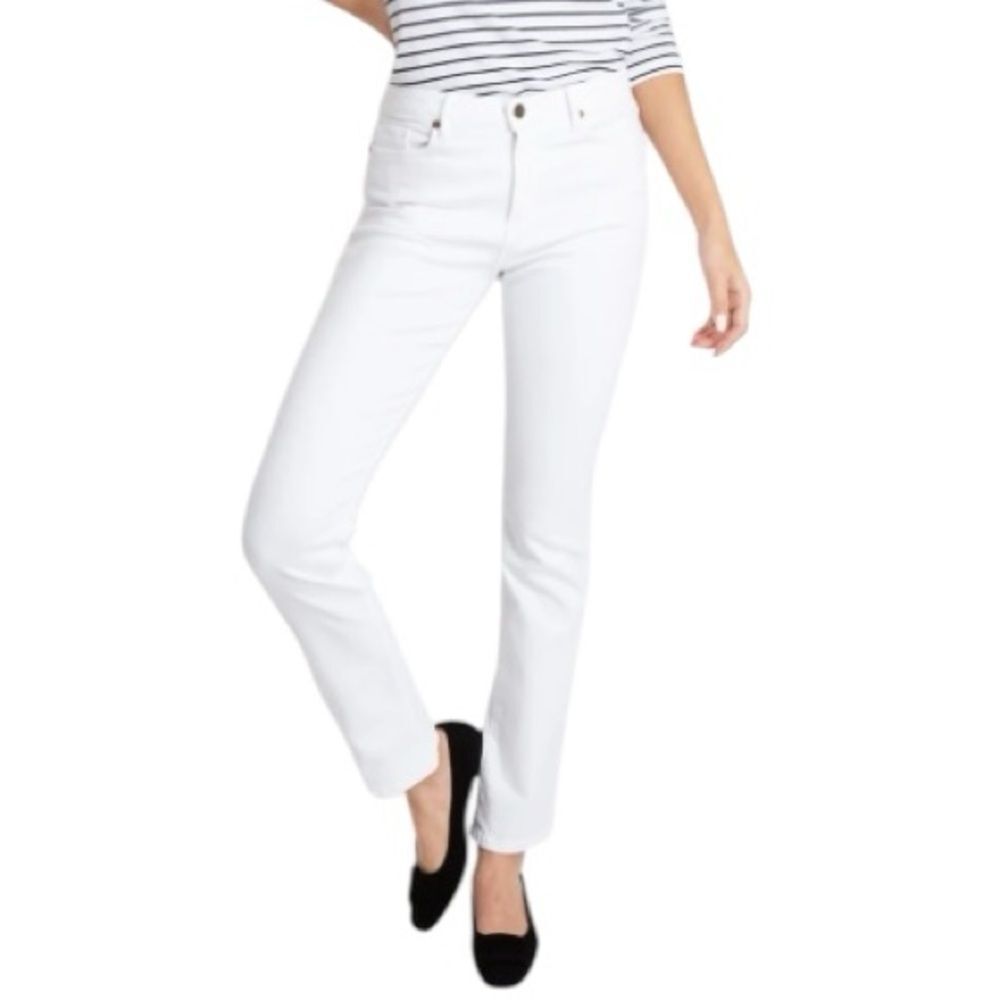 ANN MASHBURN Straight Leg White Stretch Denim Women’s Jean